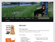 Tablet Screenshot of dogcontrol.ca